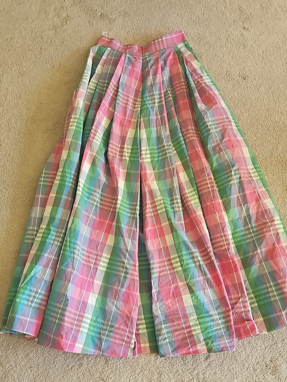 Ralph Lauren Purple Label Madras Plaid Maxi Skirt - Picture 4 of 8